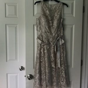 Champagne lace overlay dress